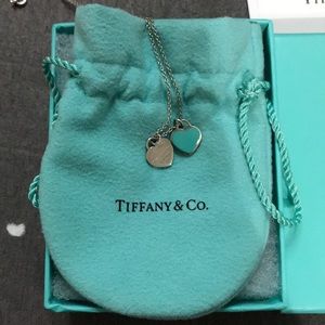 Tiffany Mini Double Heart Tag Pendant